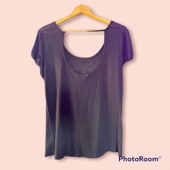 ❤️  CXO Lightweight Black Blouse Sz L - Picture 2 of 2